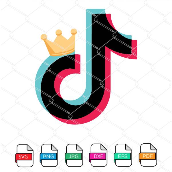 Download Tik Tok Svg Bundle Tik Tok Logo Vector Musically Logo With Crown