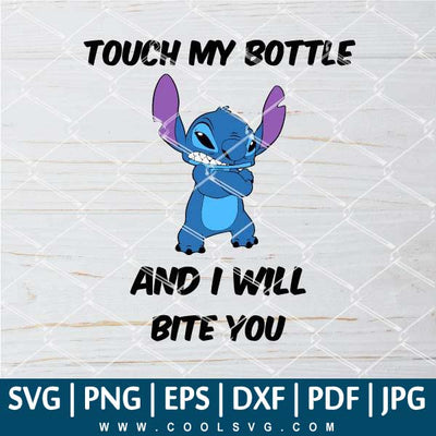 Touch My Bottle And I Will Bite You Svg Stitch Svg Water Bottle Sv