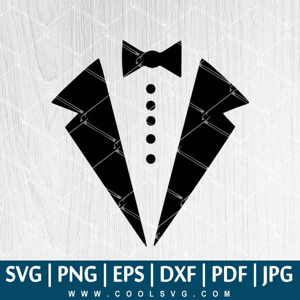 Tuxedo SVG - Tuxedo Bow Tie SVG - Gentlemen SVG - Groom SVG - Wedding