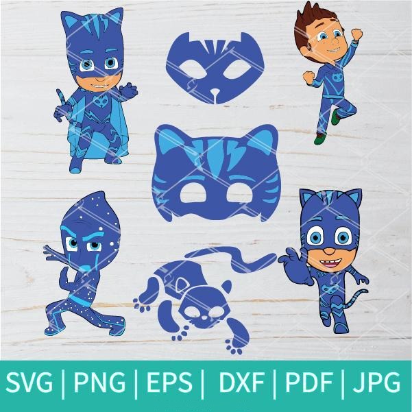 Pj Masks Svg Catboy Svg Bundle Disney Svg Superboy Svg