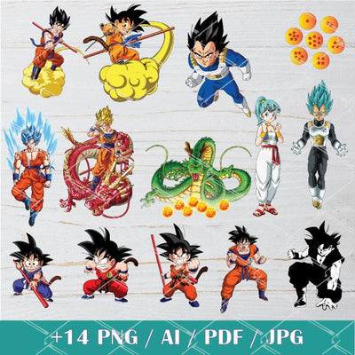 Download Dragon Ball Z Clipart Bundle Dragon Ball Z Svg