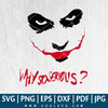 Joker Face SVG - Joker SVG - Why So Serious SVG - Joker Smile Clipart