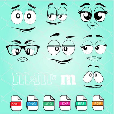 Download M And M Face Svg Bundle M Ms Face Png M And Ms Face Clipart