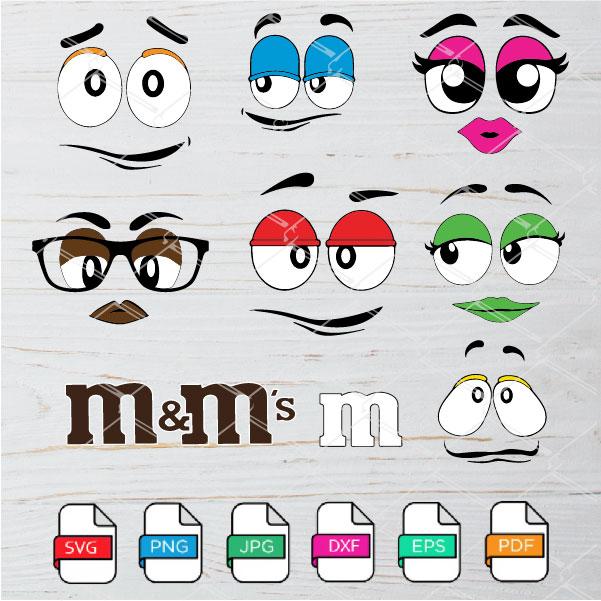 Download M And M Face Svg Bundle M Ms Face Png M And Ms Face Clipart