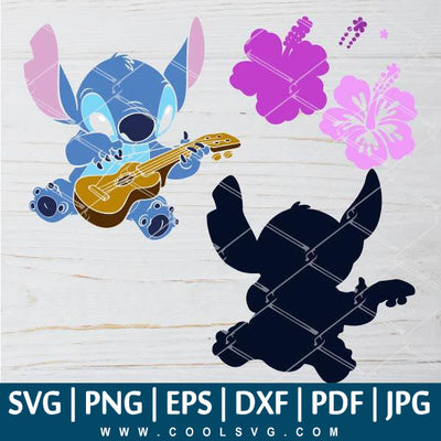 Download Stitch With Guitar Starbucks Cup Svg Stitch Svg File Hibiscus Flow