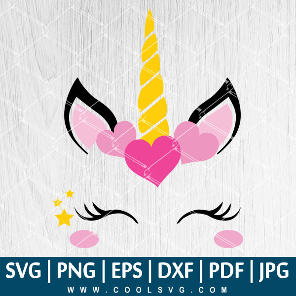 Unicorn Heart SVG | Unicorn head SVG | Cute Unicorn SVG