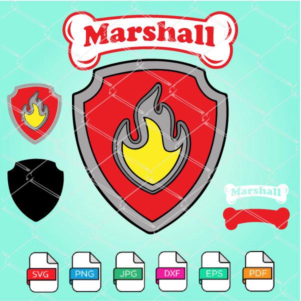 free marshall paw patrol svg