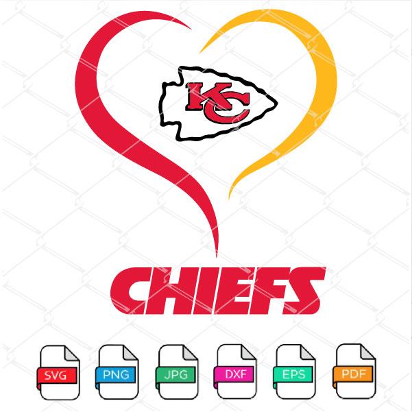 Download Chiefs Heart Svg Kansas City Chiefs Svg Chiefs Heart Png