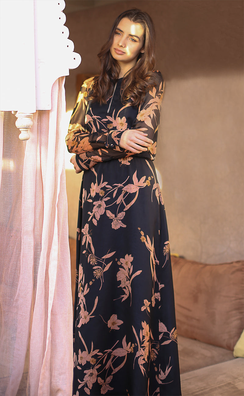 nellie printed maxi dress