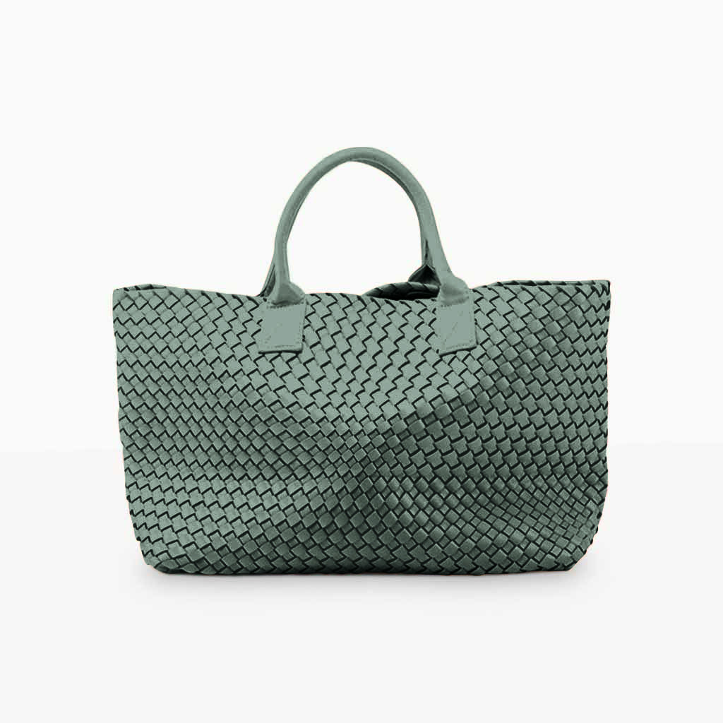 The Julia Leather Woven Tote bag in black – WorthAMillion