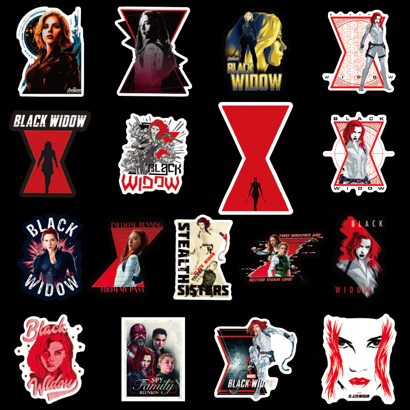 Black Widow Stickers Arothy