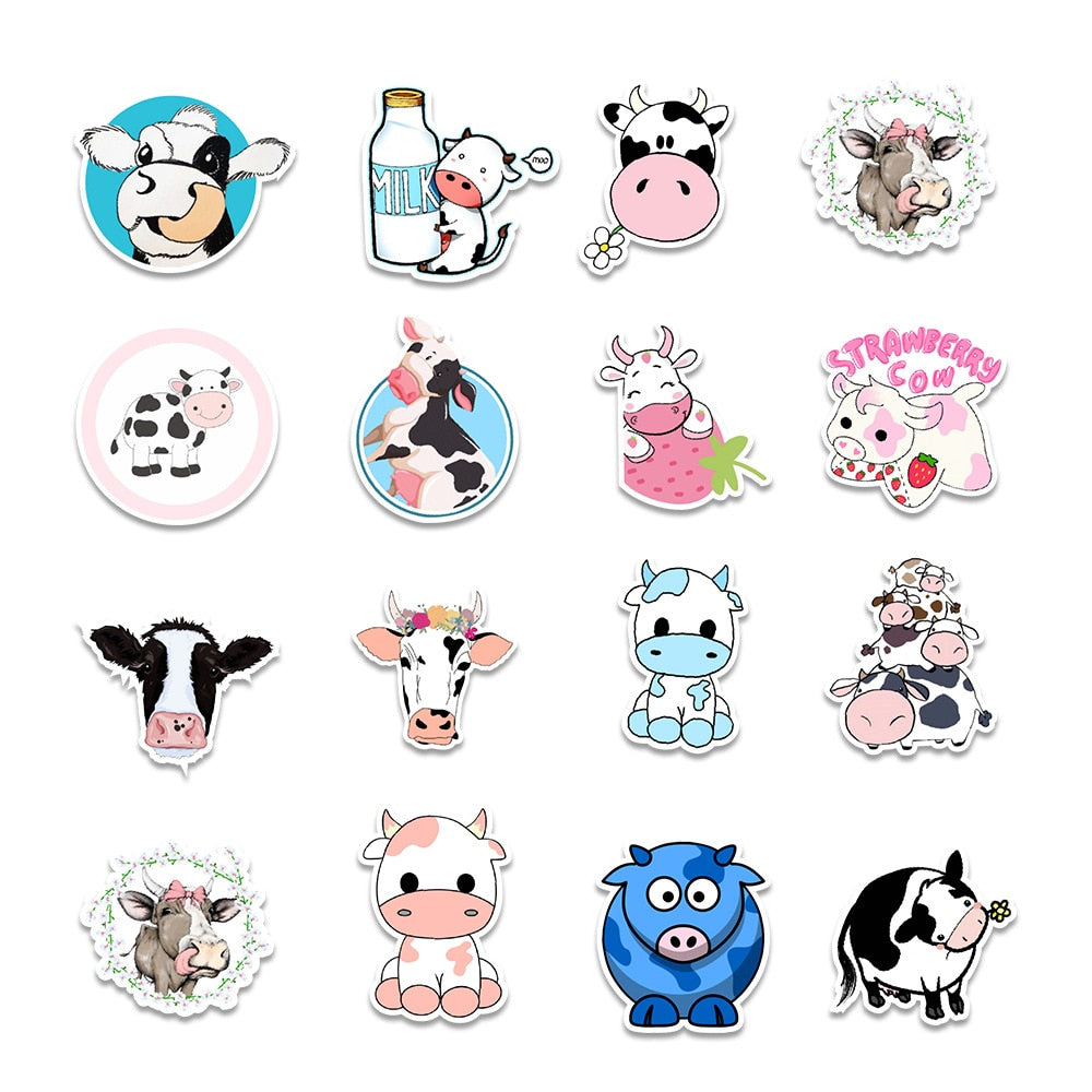 Dairy Milk Cow Strawberry Cattle Stickers – arothy