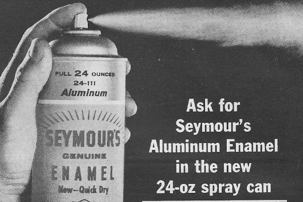 Seyymour's aluminum enamel, the first spray paint