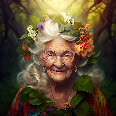 Hippie-Grandmom-Charlotte-Wiesenblume-Sashee-Schuster