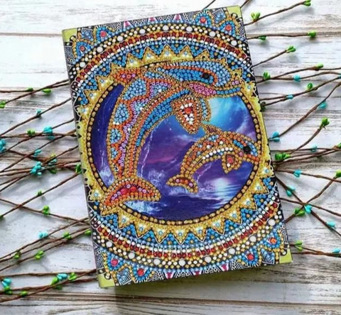 Dolfijnen Diamond Painting notitieboekje