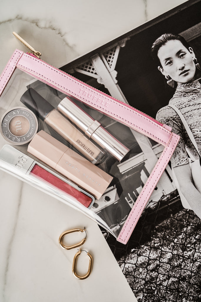 Truffle Clarity Clutch Mini in Blush