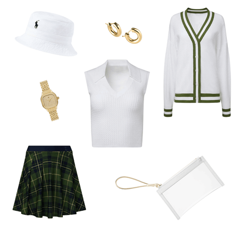 US open outfit idea with stripes