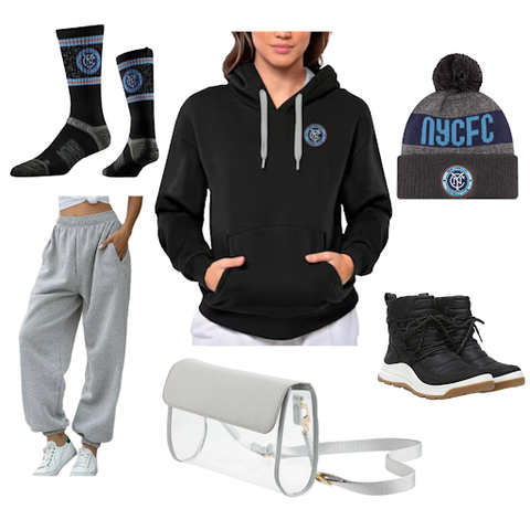 Outfit for a NYC soccer game in the cold