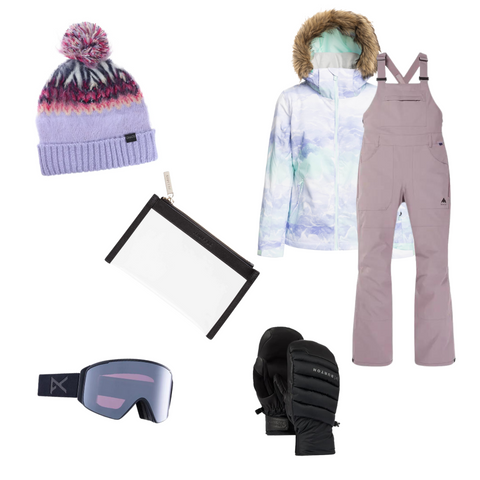 skiing or snowboarding outfit