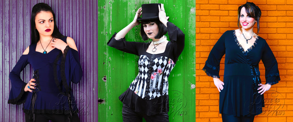 Dare to Wear Victorian Gothic Corset Tops - 3 Steampunk Styles