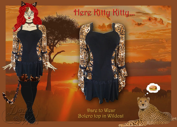 Kitty Cat Costume using Dare to Wear Bolero Corset Top in Wildcat