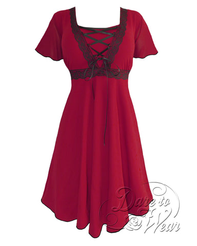 Angel Dress in Vermillion - for use as a Devil Costume