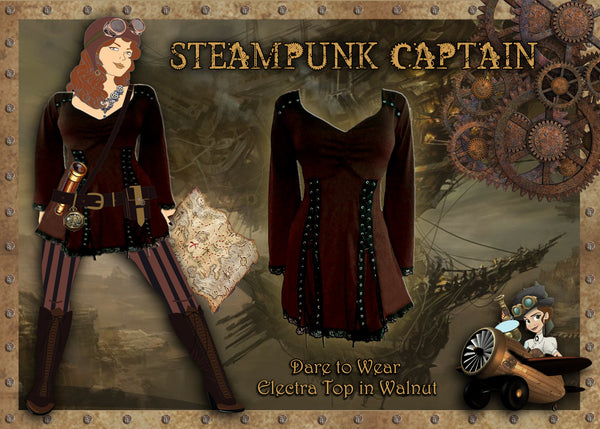 Steampunk Costume Captain Adventurer using Dare Fashion Electra Top