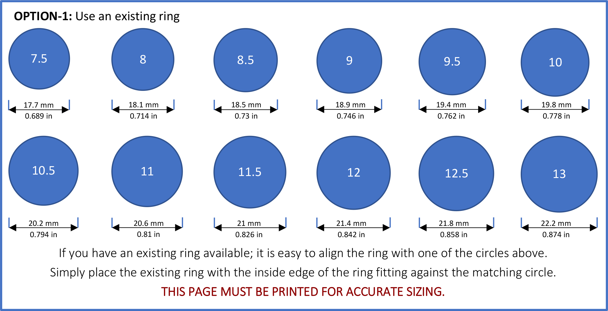 Ring Sizing I The Quick, Simple and Accurate Method