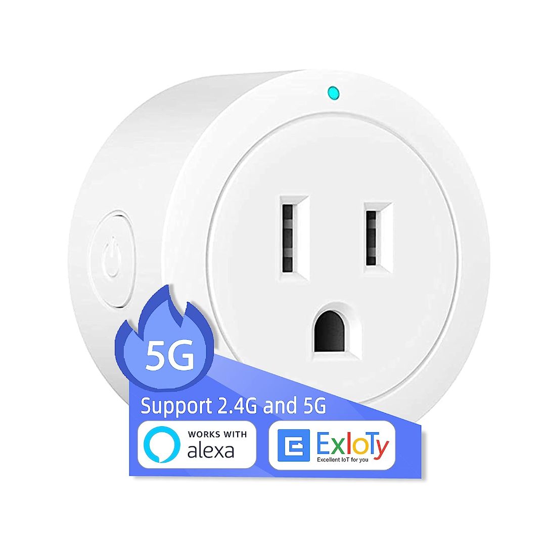 Eightree Smart Plug for 5GHz & 2.4GHz, Smaet Outlet WiFi Socket with APP  Remote Control, Compatible with Alexa, 2 Pack