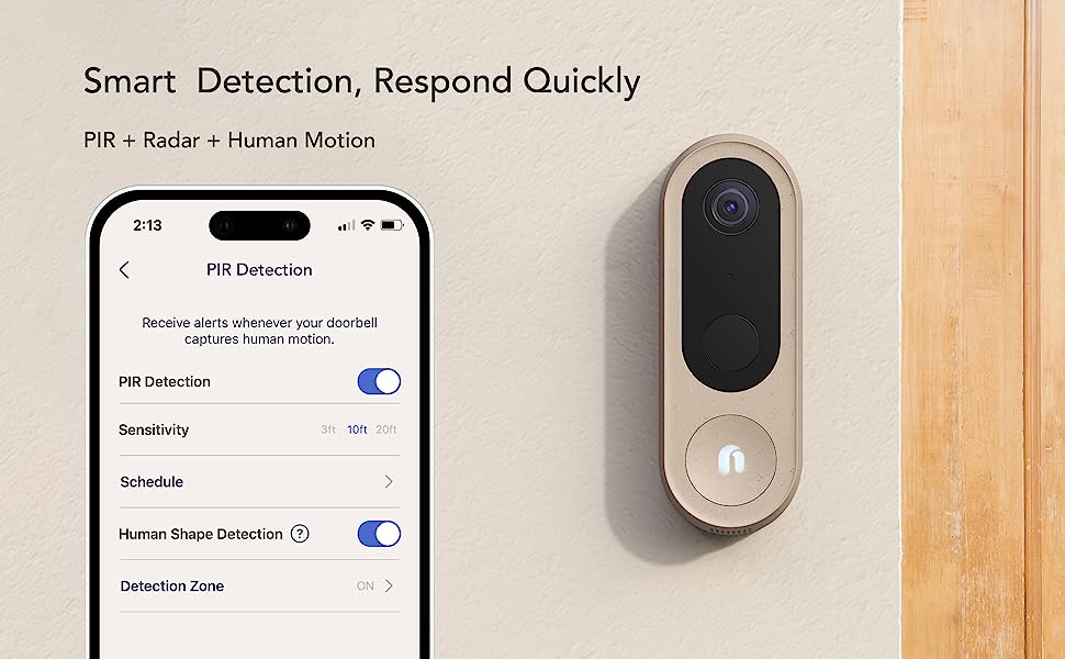 Nooie 2K Video Doorbell Camera