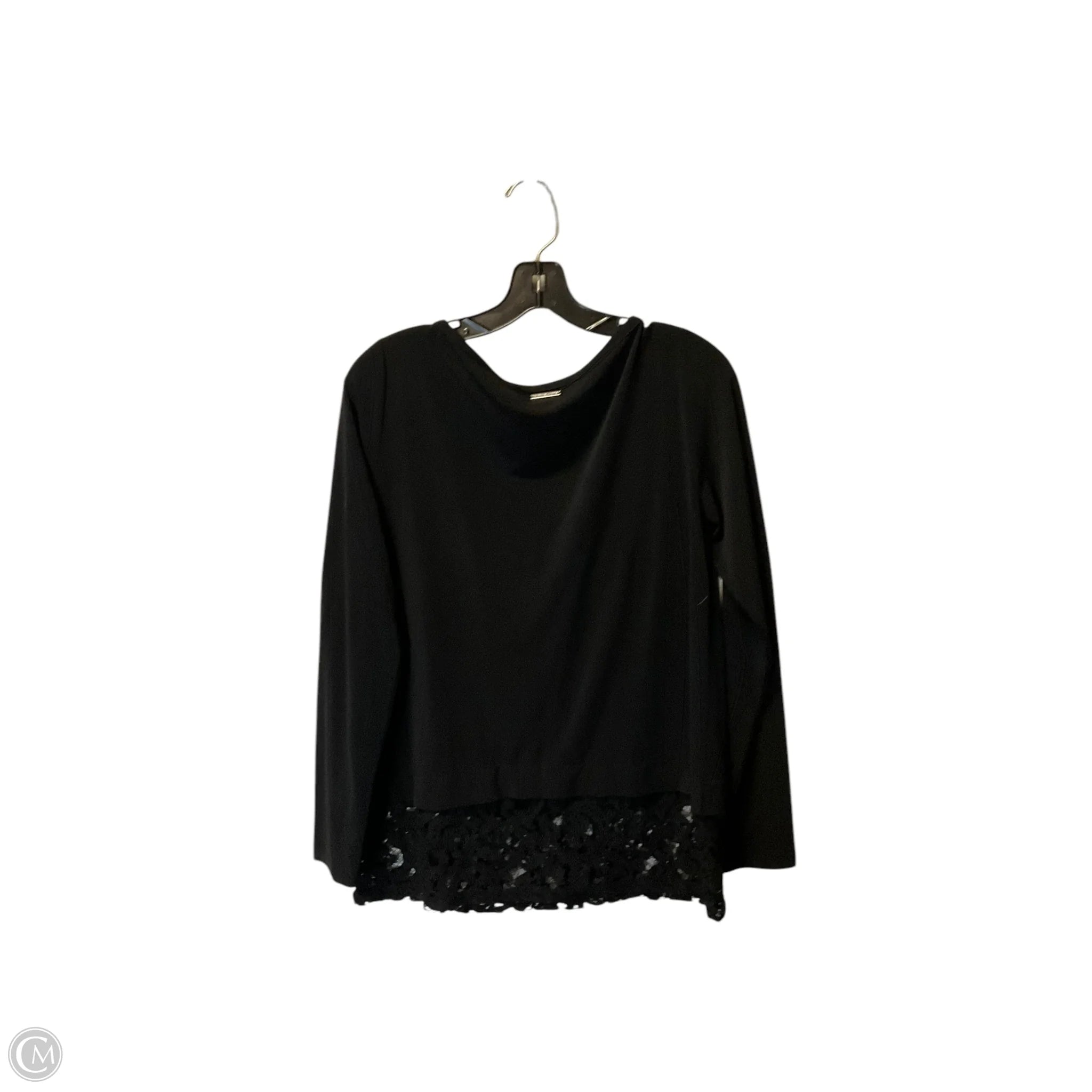 Top Long Sleeve By Michael By Michael Kors In Black, Size: M