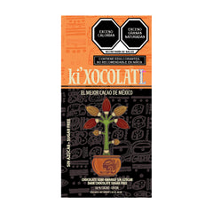 Ki'Xocolatl Chocolate Semi-Amargo sin azúcar.