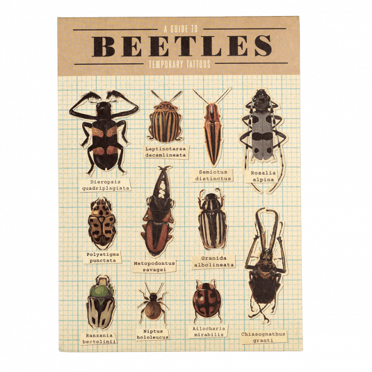Rex London Beetles Temporary Tattoos (2 Sheets)