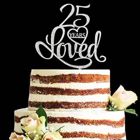 Glitter 25 Cake Topper Twenty Five Topper 25th Birthday 25 - Etsy