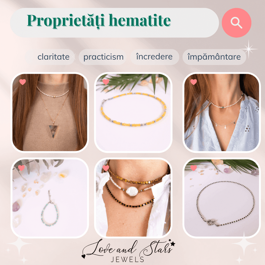 Proprietati hematite pietre semiprețioase Love and Stars Jewels