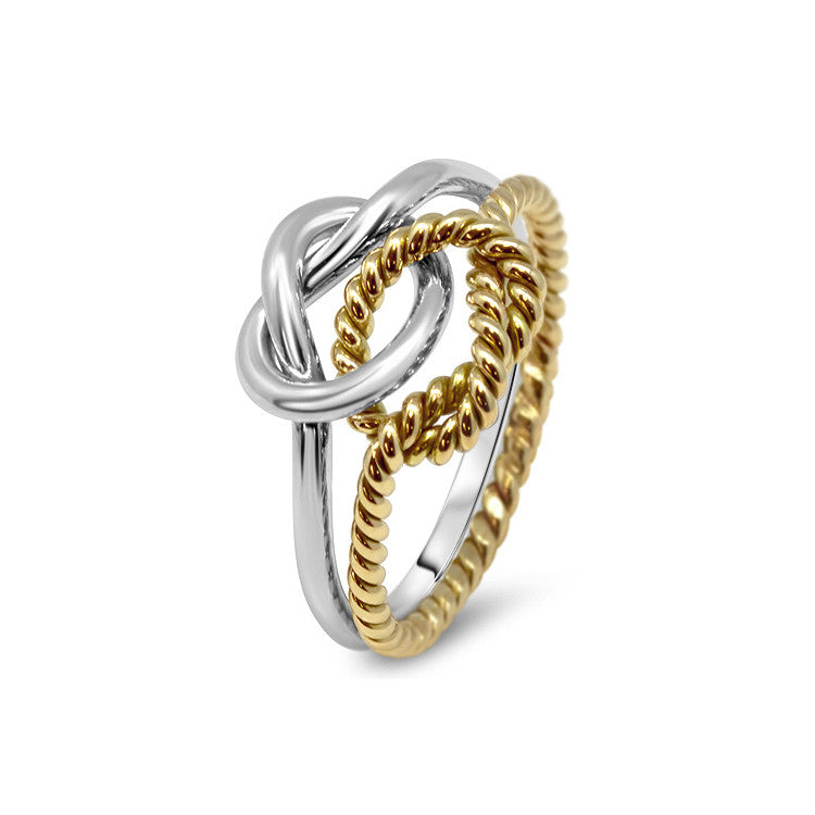 Women's 2-Band Gold Puzzle Ring | Puzzle Rings Creations