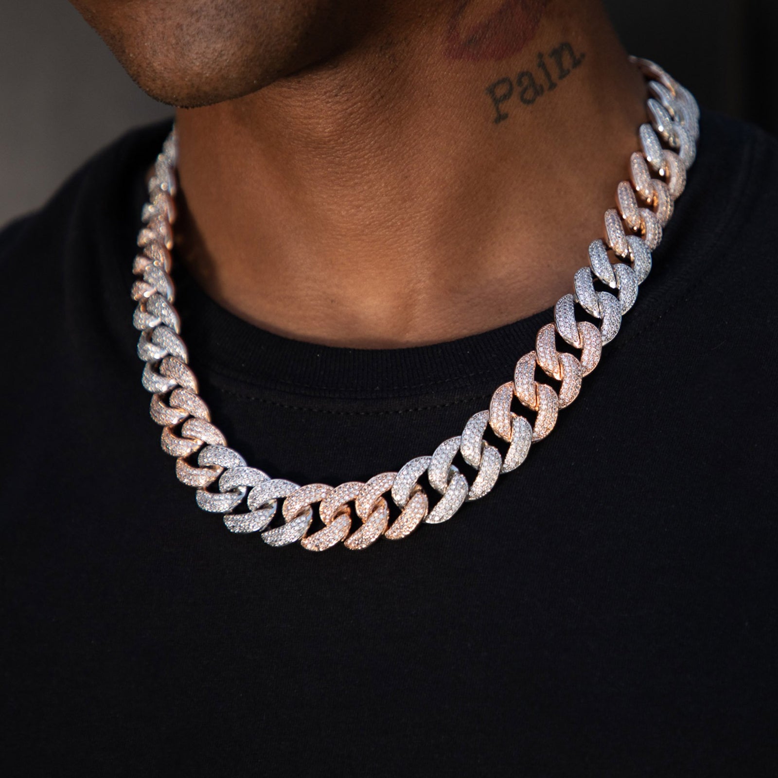 gold diamond chain fake