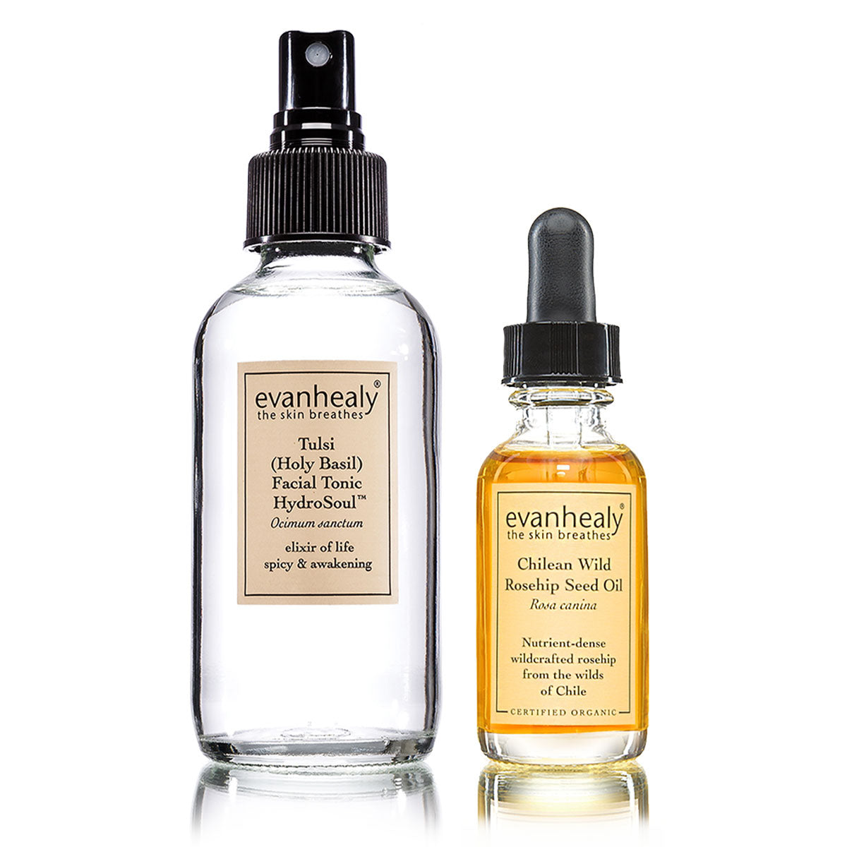 evanhealy Tulsi (Holy Basil) Facial Tonic HydroSoul and Chilean Wild Rosehip Seed Oil