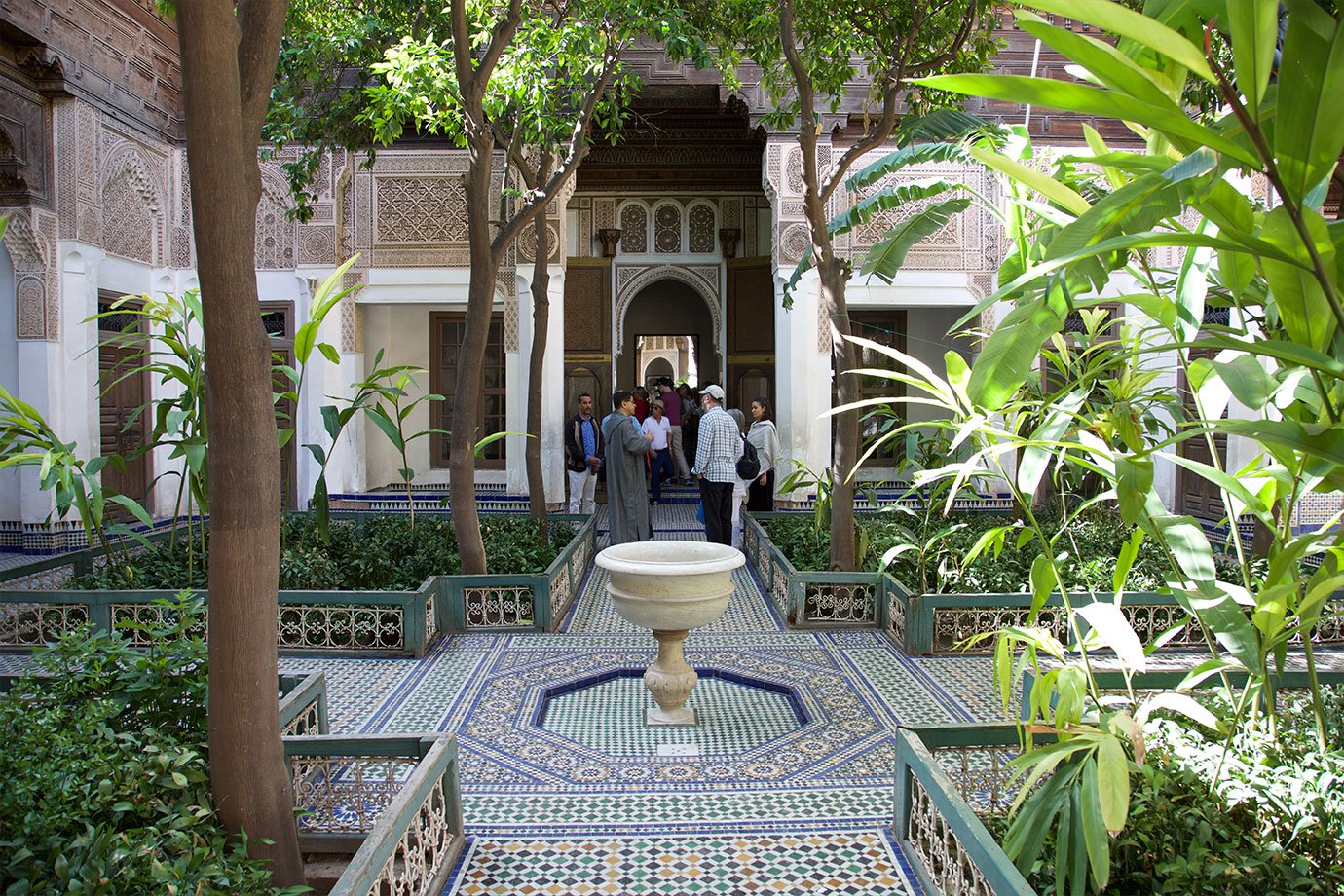 evans journey al amal womens cooperative morocco courtyard fountain