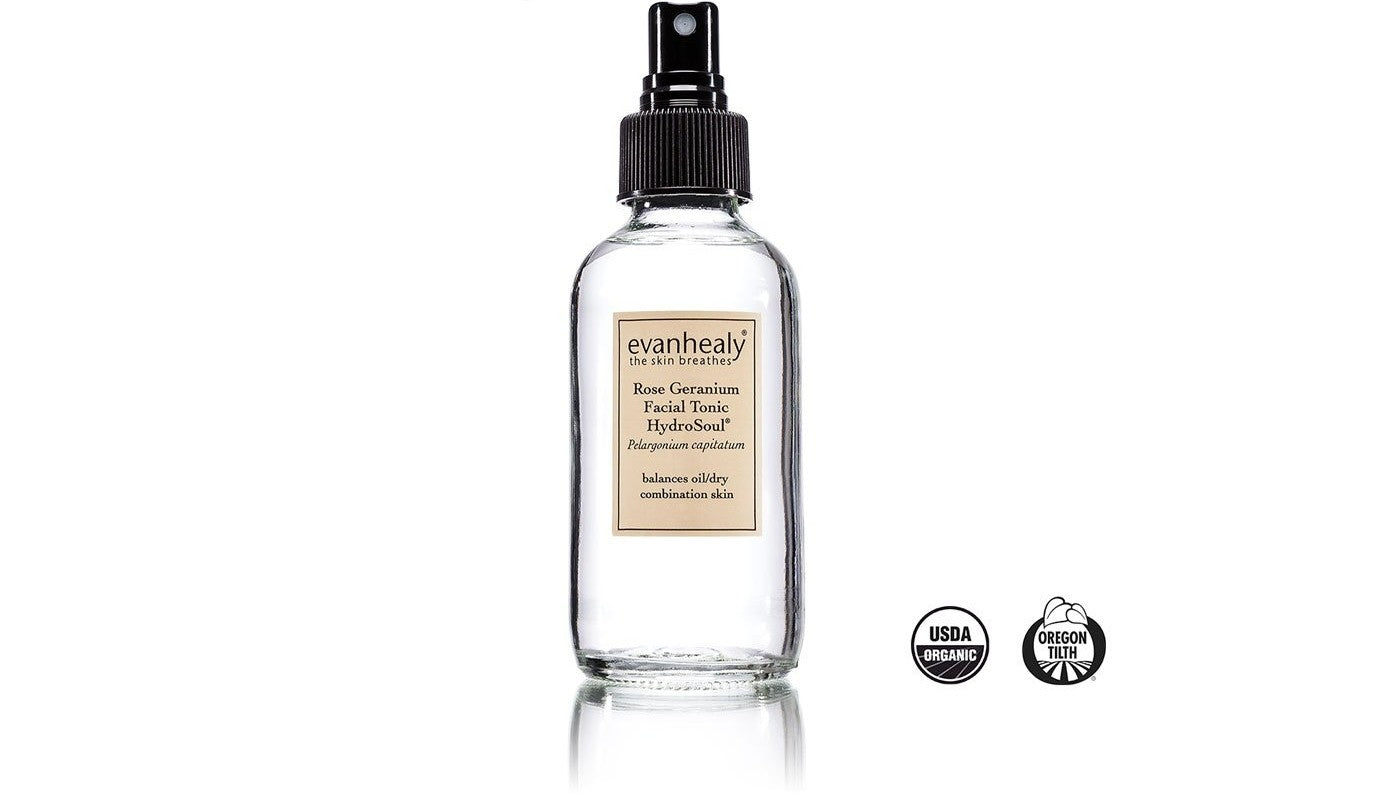 organic facial tonic hydrosol rose geranium toner