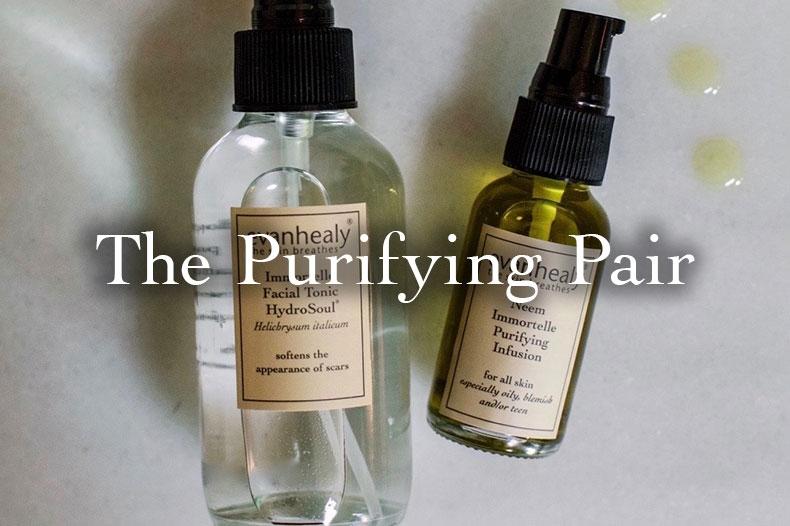 oil and water purifying pair skin care