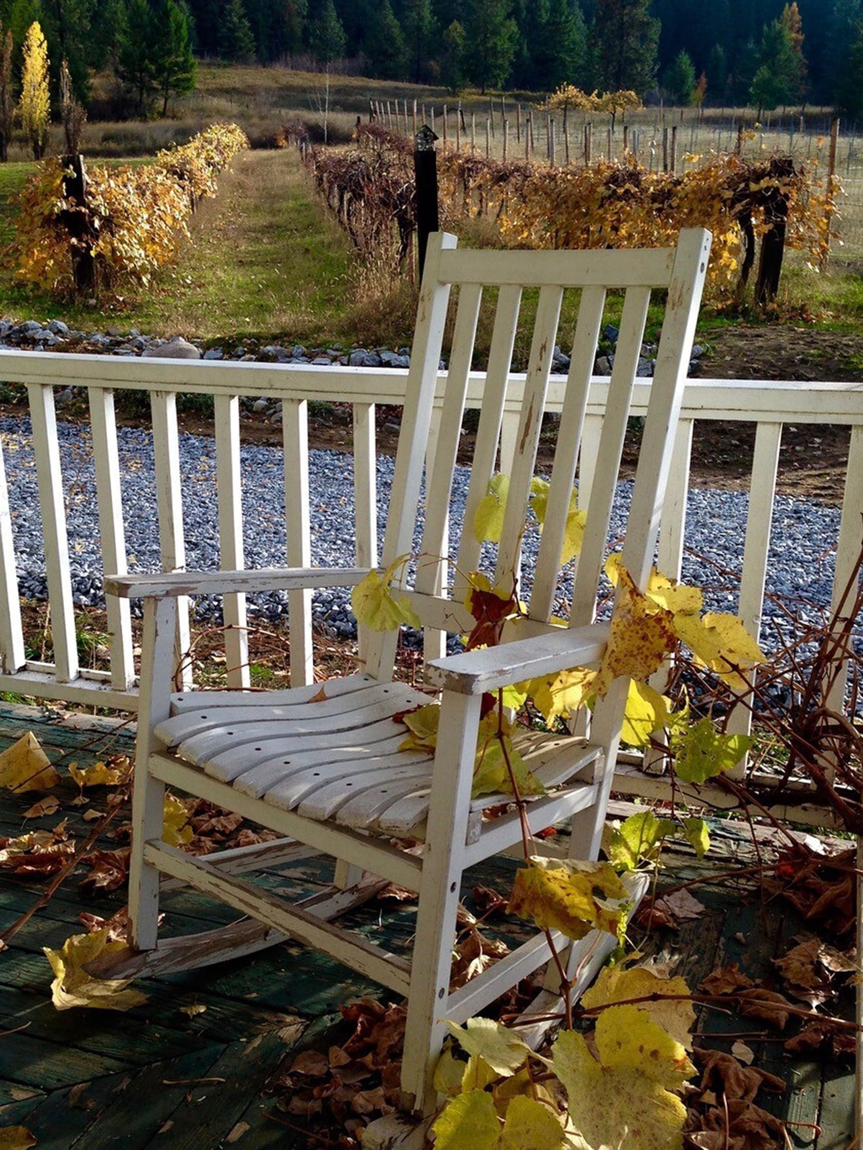 Old porch during the autumn