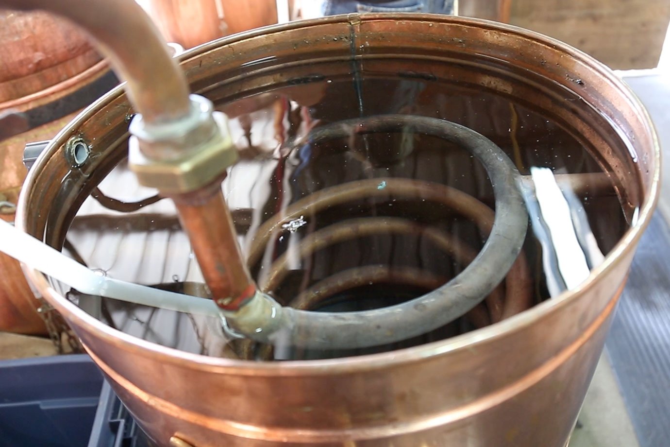 copper alembic distilling for hydrosol alone