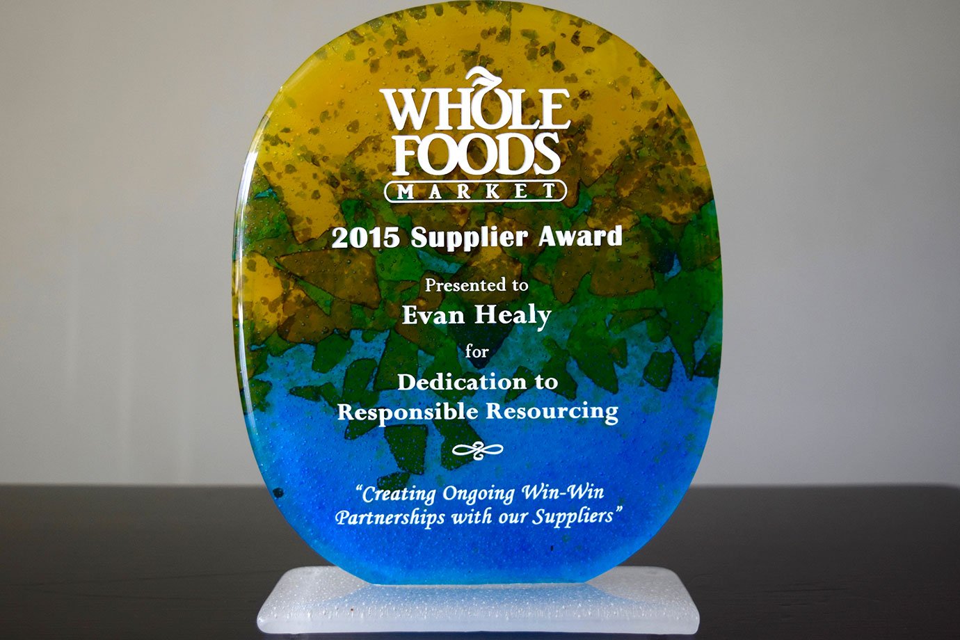 whole foods responsible sustainable sourcing award evanhealy