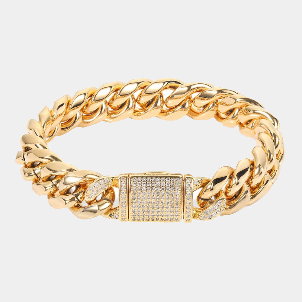 VVS ICE | Cuban Link Bracelet Gold – VVS Ice store