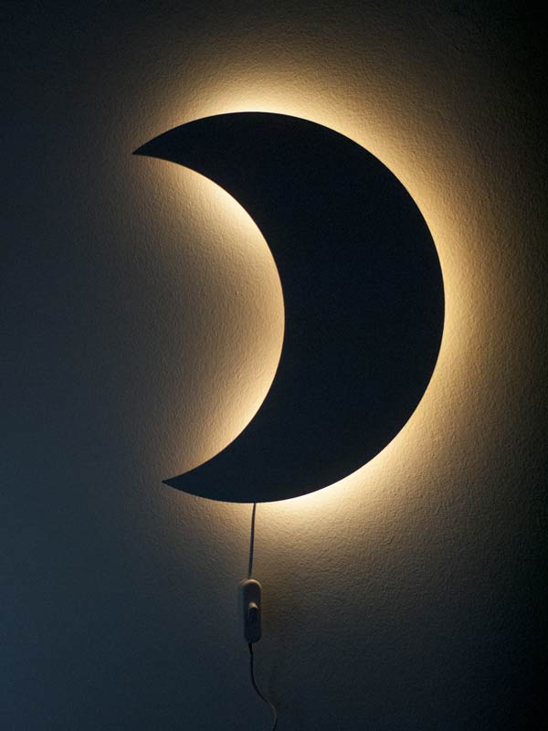 half moon led wall sconce