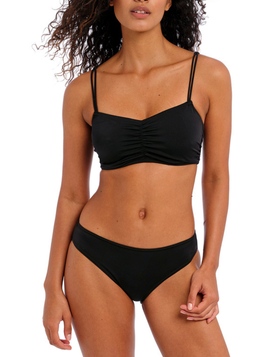 Freya Jewel Cove Classic Swim Brief Plain Black | Plain Black Bikini Briefs By Freya Swimwear