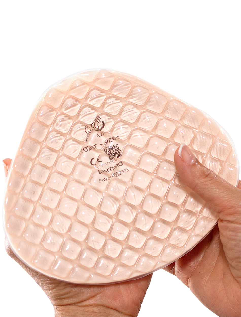 ABC Diamond Massage Form Shaper Form Blush | Blush Diamond  Breast Form | American Breast Care Diamond Form | ABC Breast Prosthesis