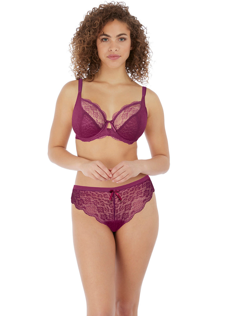 Freya Fancies Underwire Plunge Bra, Berry