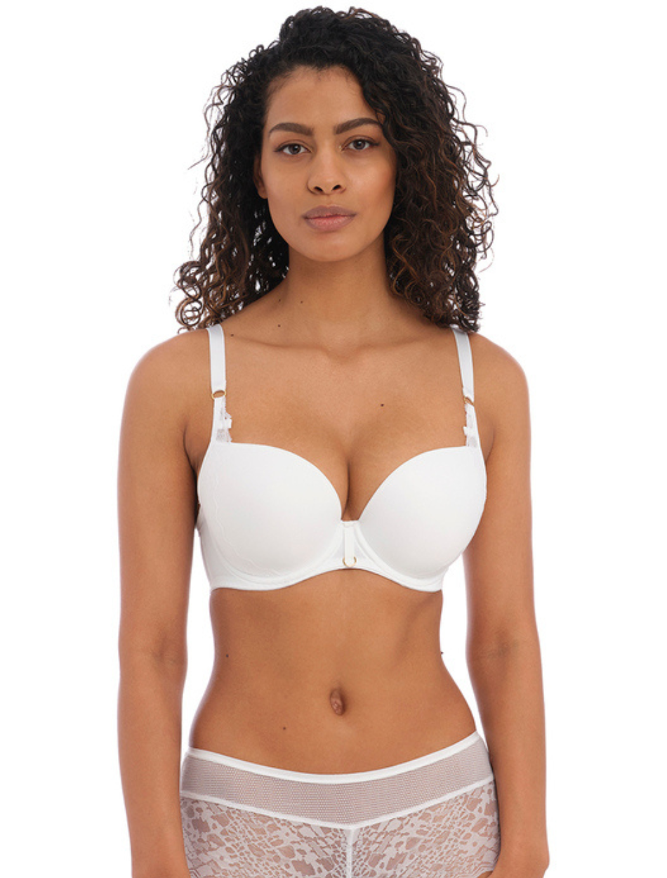 Freya Temptress Underwire Molded Plunge T-shirt Bra, White